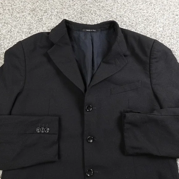 Armani Collezioni Blazer Mens 42‎ Black Wool Sport Coat Suit Top Jacket Italy