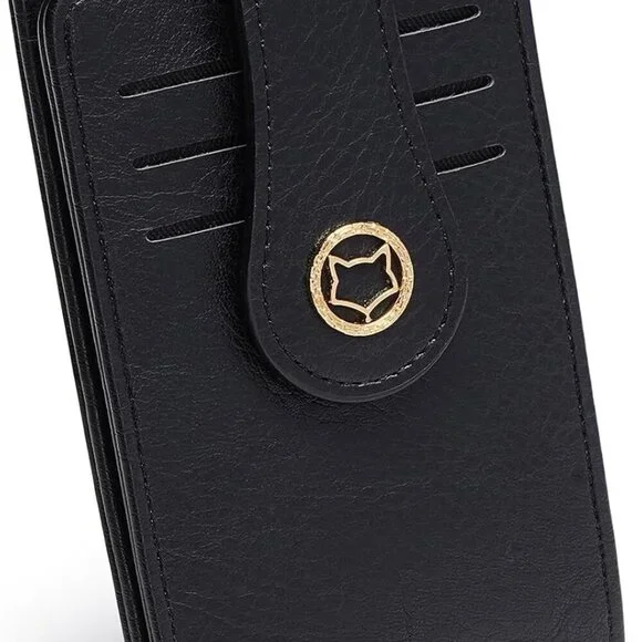 Women's RFID Slim Card Holder Wallet Vegan Leather Compact Bifold