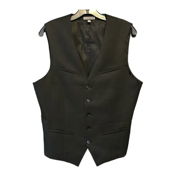 Express Men’s Adjustable Back Black Vest