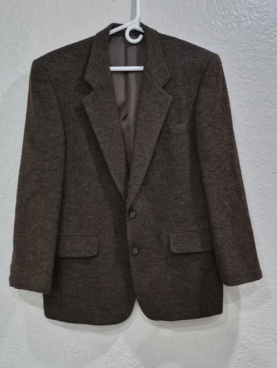 Lanificio Mario Zegna Wool Cashmere Brown Textured Blazer Sport Coat 40R Manstar