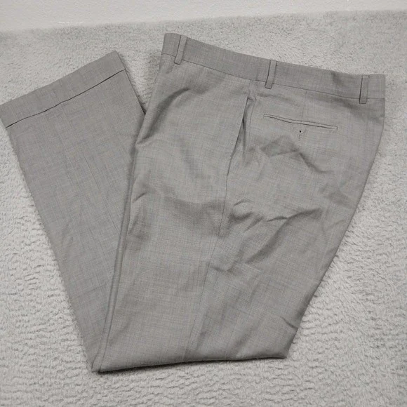 Tommy Hilfiger Pants Mens L38 Gray 100% Wool Dress Formal‎ Tailored Classic