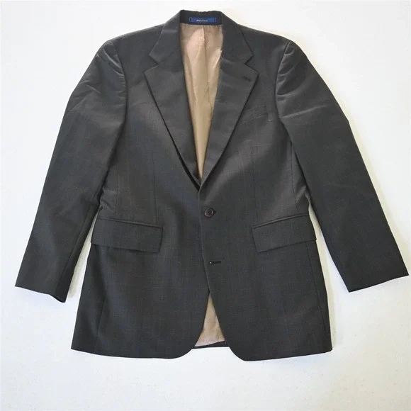 Vtg Chaps Ralph Lauren 39L 40L‎ Glenn Check 100% Wool Mens Blazer Sport Coat