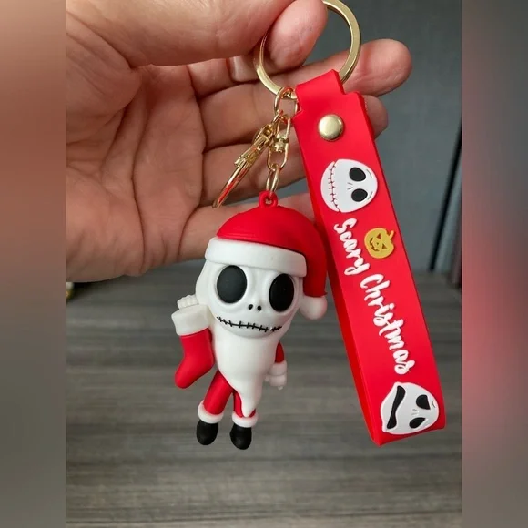 Nightmare Before Christmas Jack Skellington inspired bag charm/key chain