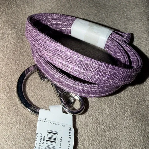 Vera Bradley ReActive Lanyard Pale Orchid Heather Purple 26690-U64 NWT