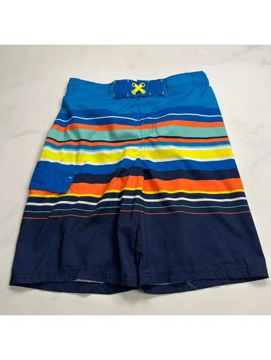 Cat & Jack Swim Trunks Striped Pocket Detail - Boys Husky XL