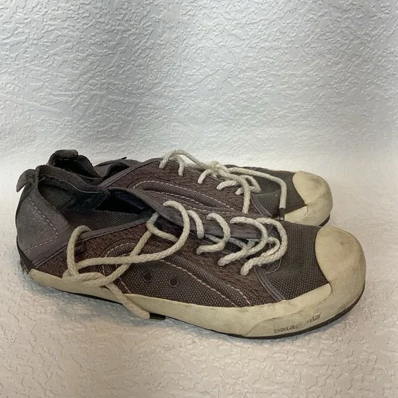 Patagonia Patrol  Brown Leather/Hemp Lace-Up Sneakers Sz 7,5
