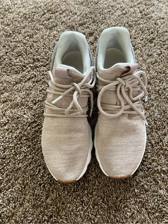 Sorel Kinetic Lace Sneakers Women’s Size 9 Blush Pink Knit Casual Comfort Shoes