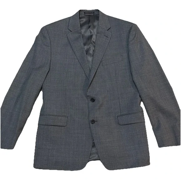 Lauren Ralph Lauren Mens 42R Gray 100% Wool 2 Button‎ Blazer