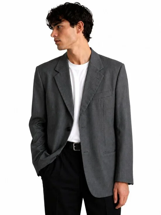 Share Barney’s New York Blazer Men’s 54 Silk Blend Black Sport Jacket Italy