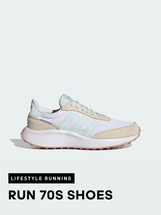 adidas Run 70s Women's Sneakers in Light Blue, Beige & White