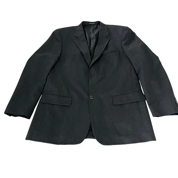 Gerald Austin Dark Gray Men's Suit 42L Jacket‎ Blazer 3 Button Smart Business