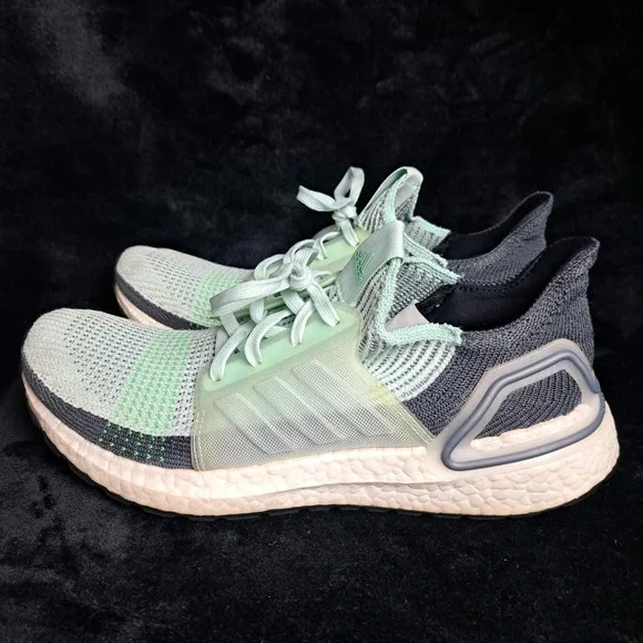 Womens Adidas Ultraboost 19 Ice Mint Green White Grey Shoes F35285 Size 9.5