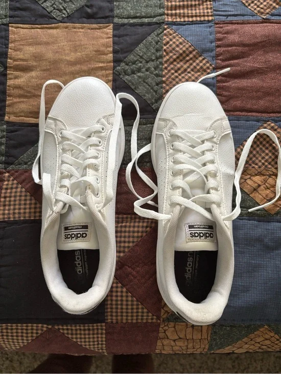 Adidas White Cloud Form Leather Sneakers Sz9