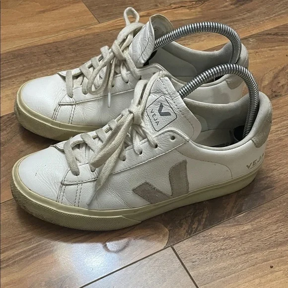 Veja Off-White Leather Sneakers