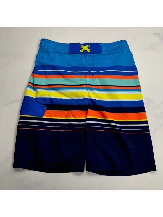 Cat & Jack Swim Trunks Striped Colorful Design - Sz XL Husky
