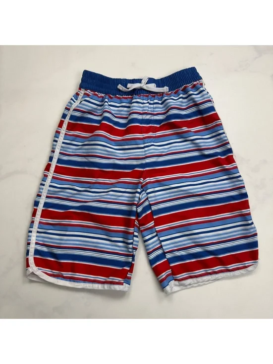 kidpik Swim Trunks Striped Drawstring Elastic Waist - Boys XL