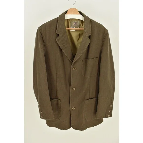 The Territory Ahead Corduroy Blazer Jacket Mens Large Tall LT Brown Cotton