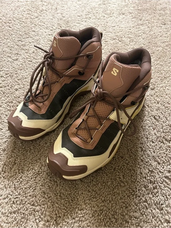Salomon X Ultra 5 Mid Gore-Tex Women’s Hiking Boots Size 10.5 Burlwood Brown