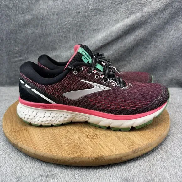 Brooks Ghost 11 Shoes Womens Size 10 Red Wide Sneakers 1202771D017 No Insoles