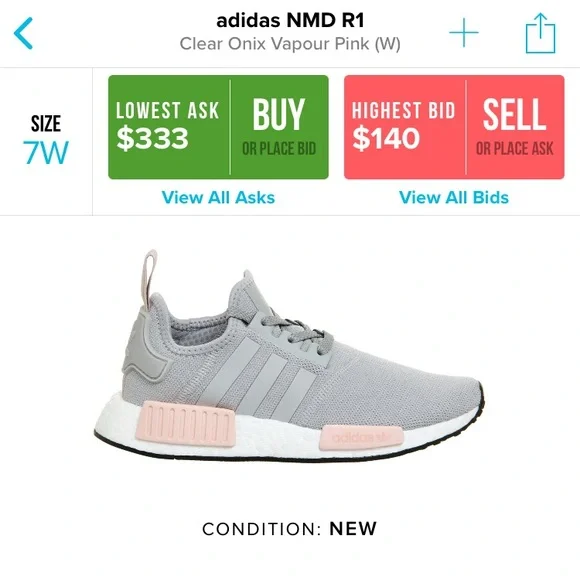 adidas NMD R1 Clear Onix Vapour Pink Women's Sneakers