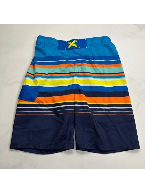 Cat & Jack Swim Trunks Striped Colorful - BOYS XL Husky