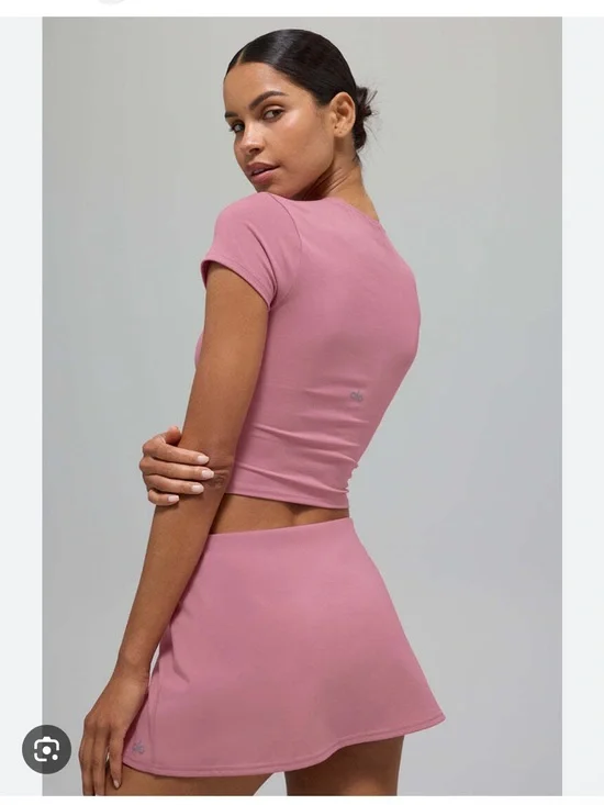 *sold* ALO Yoga Softsculpt Precision Short Sleeve Top Pink Wild Rose size Small