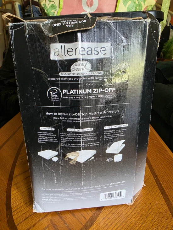AllerEase Platinum Zip-Off Mattress Protector - White