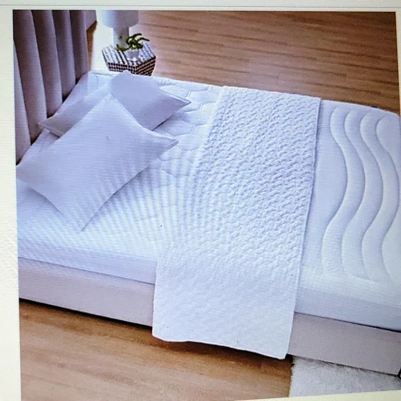 Bedsure fitted mattress pad white 18