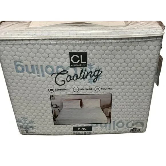 Comfort Lab Cooling Mattress Protector King NEW 78x80 Breathable Waterproof