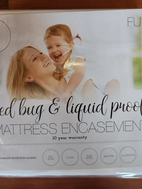 Waterproof Bed Bug & Liquid Proof Mattress Encasement - White