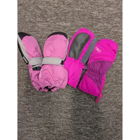 Kids Gordini DriMax‎ and Head Winter Mittens Bundle Pink Purple 2 Pairs