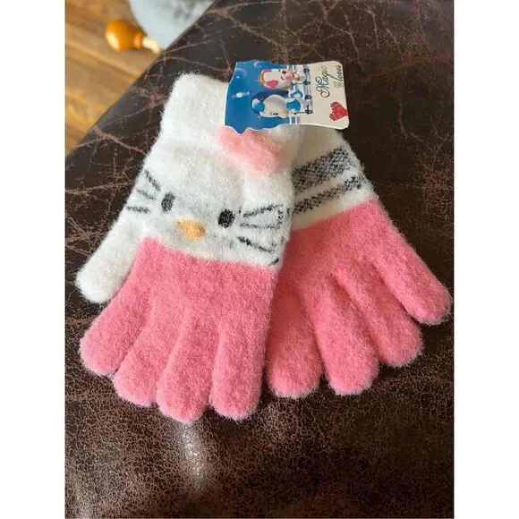 Hello Kitty Kids Plush Gloves