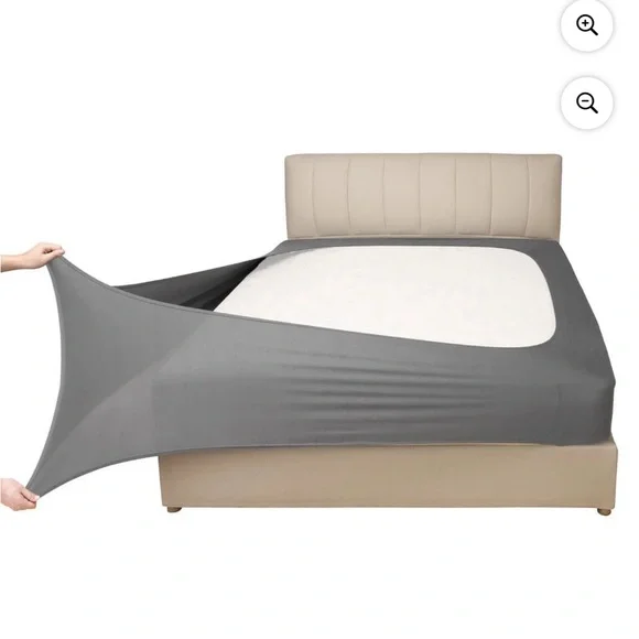 NWT Mrs Awesome Microfiber Knit‎ Box Spring Cover - Grey  King/Cal King