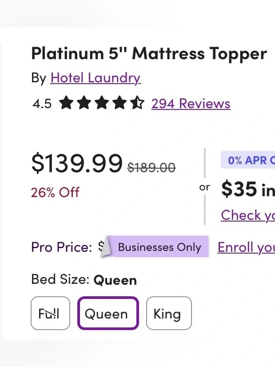 Platinum 5” Mattress Topper