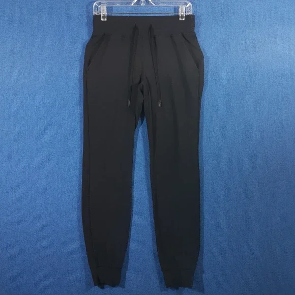 Lululemon Jogger Pants Womens Size 6 Inseam 30 Elastic Waist Black Skinny Leg