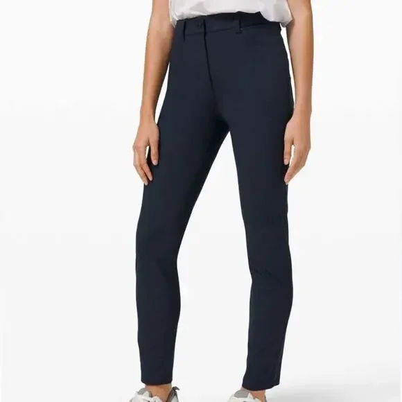 Lululemon size 24 new City Sleek Slim-Fit High-Rise Pant gray riding athletic
