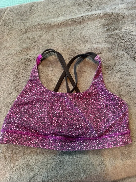 lululemon athletica Pink/Purple Speckled Crossback Sports Bra