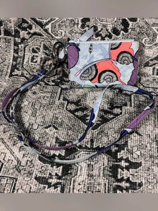 Vera Bradley lanyard and ID case‎ in Butterfly By pattern