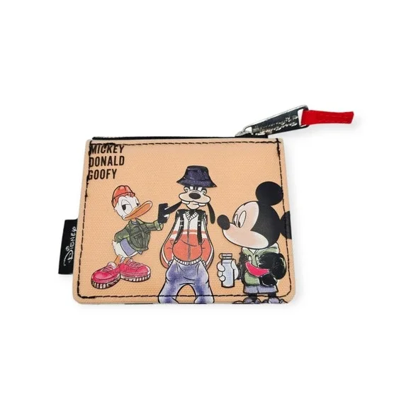 Loungefly Disney Mickey Donald Goofy‎ Checkered Cardholder BoxLunch Exclusive