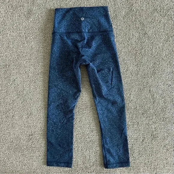 Lululemon Wunder Under High Rise Crop Blue Mineral Deposit Lunar Eclipse Royal 2
