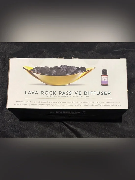 Lava Rock Passive Diffuser Bowl with Lavender Oil - NEW