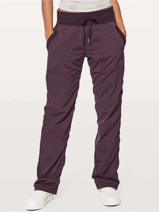 Lululemon Dance Studio Mid Rise Pants Women’s 6 Regular Plum Purple Swift Yoga