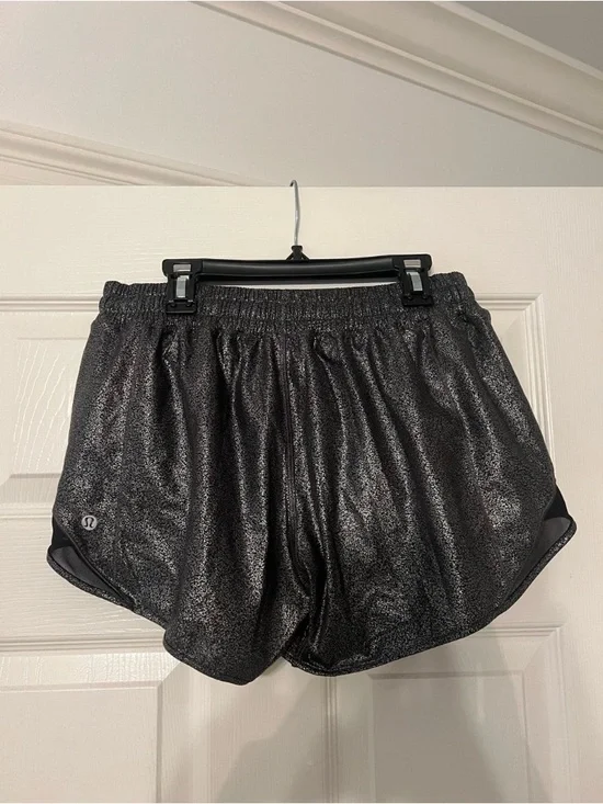 lululemon athletica Women's Metallic Black Running Shorts