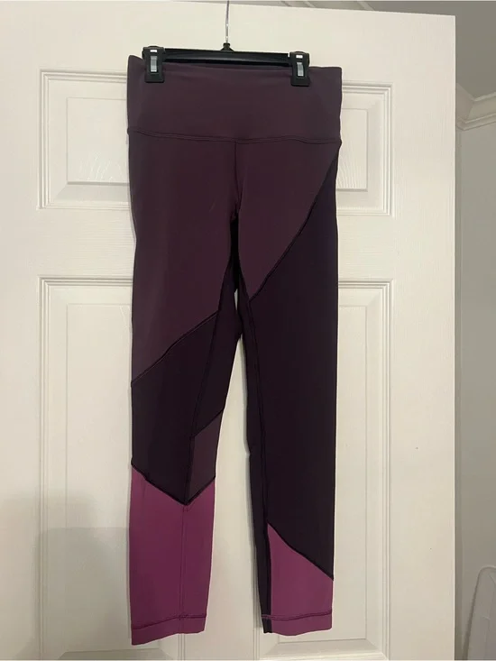 lululemon athletica Colorblock Purple & Pink Leggings