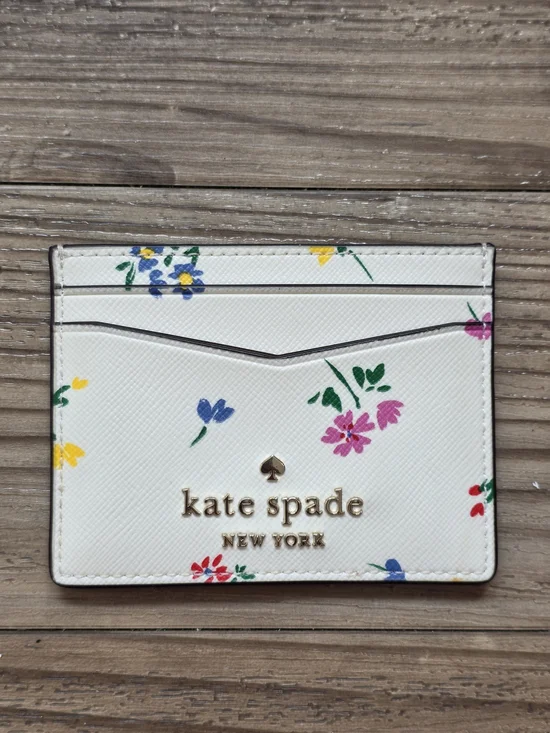 kate spade White Floral Slim Card Holder