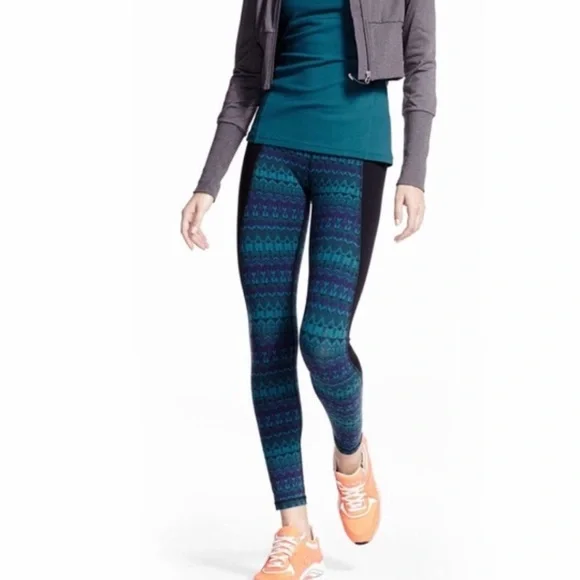 Alo Yoga Illusion Arctic Viridian Tribal Legging XS