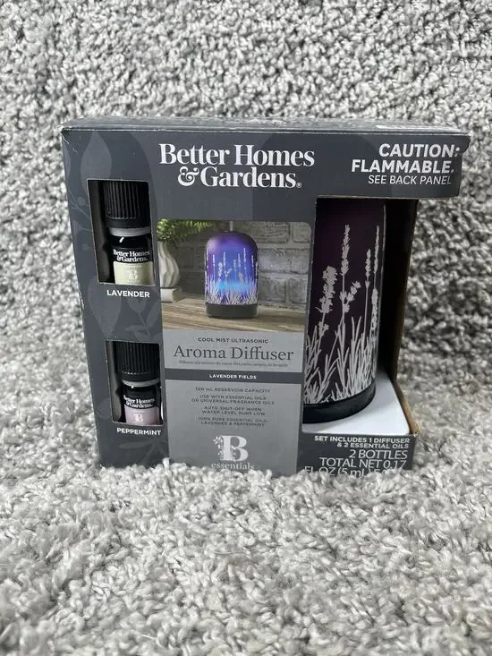 Better Homes & Gardens 3 Piece 100 ml Diffuser Set Lavender Fields New