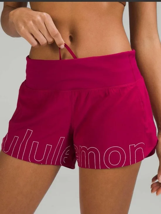 lululemon athletica Speed Up Mid-Rise Lined Shorts - Pomegranate