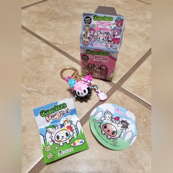 Tokidoki Cactus Pup Frenzies: Pup Rocker Keychain Charm