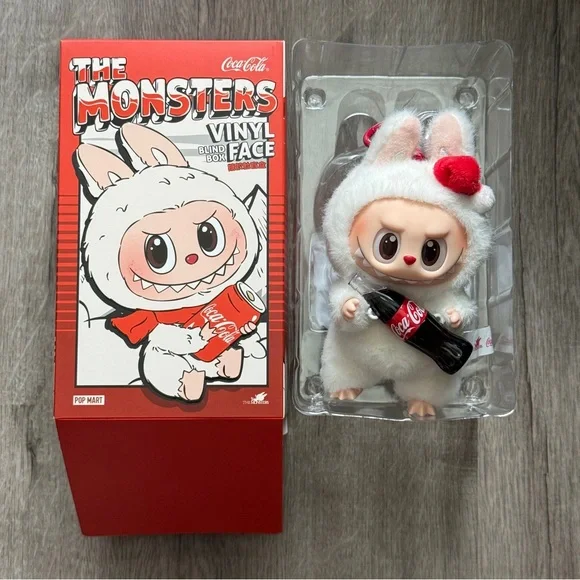 Pop Mart Coca-Cola Coke Labubu Surprise Shake Bottle White Popmart